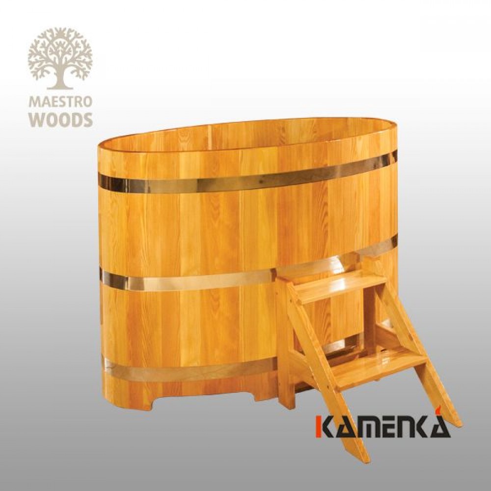Купель Maestro Woods овальная 0,76x1,16 H=1,0м из лиственницы