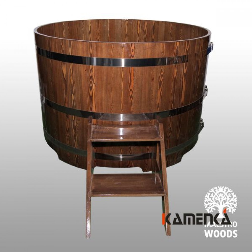Купель Maestro Woods круглая D=1,80 H=1,0м из лиственницы морёной